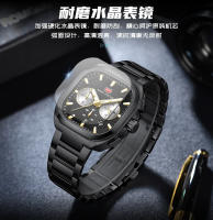 Reloj De Pulsera De Cuarzo MINI FOCUS Para Hombre Con Caja Cuadrada Y Correa De Acero Luminoso Función Multiusos Resistente Al Agua Y Al Shock - details 13