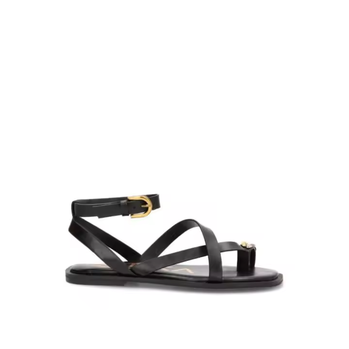 Sandalia Etika - Mujer - Suela Plana - Modelo 10174 - Color Negro - 1