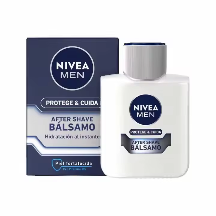 NIVEA MEN Protege & Cuida After Shave Bálsamo Hidratante 100ml para Después del Afeitado - Calma, Hidrata y Reduce la Irritación - 1