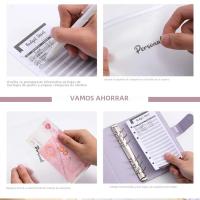 Cuaderno De Presupuesto PU Cuero Pequeño Organizador De Ahorro De Dinero Con Bolsillos Y Envolventes Para Dinero A6 Planificador - details 4