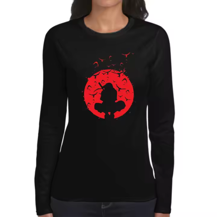 The Fan Tee Camiseta Manga Larga de MUJER Naruto Sphippuden Nagato Sakura Itachi Sasuke 007 - 1