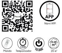 NARVI Ventilador de techo color blanco, 3 Palas retráctiles, Motor DC, Luz LED 60W Regulable en intensidad y Color de luz. Con Memoria, Mando y APP Móvil. REF MORAIRA 7285 WH - details 0