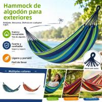 Silla De Hamaca Doble De Tela Para Exteriores Anti-Rollo Para Jardín Camping Habitación Uso En La Selva Descanso Para Adultos - details 3