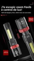 Linterna Táctica De Alta Potencia LED 2000LM Con Luz Lateral Y Pantalla Recargable Por USB Para Camping Pesca Emergencias - details 3
