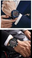 Reloj De Pulsera De Cuarzo Para Hombre MINI FOCUS Gran Dial Resistente Al Agua Con Función De Calendario Y Luz Trasera Acero Inoxidable Estilo Casual - details 23