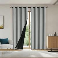 1pc Cortinas De Blackout Total 100% Con Grommets Para Sala De Estar Y Dormitorio Material De Poliéster Resistente Al Químico - details 5