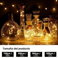 Cadena De Luces LED De Hilo De Cobre Pequeño Con Botón De Batería Impermeable Decoración De Ambiente Para Caja De Regalo - details 4