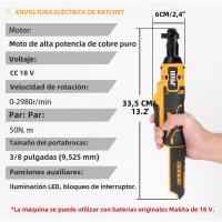 Llave De Atornillador Eléctrico Inalámbrica 50N.m 3/8 Pulgada Herramienta De Reparación De Coche Para Batería Makita 18V - details 1
