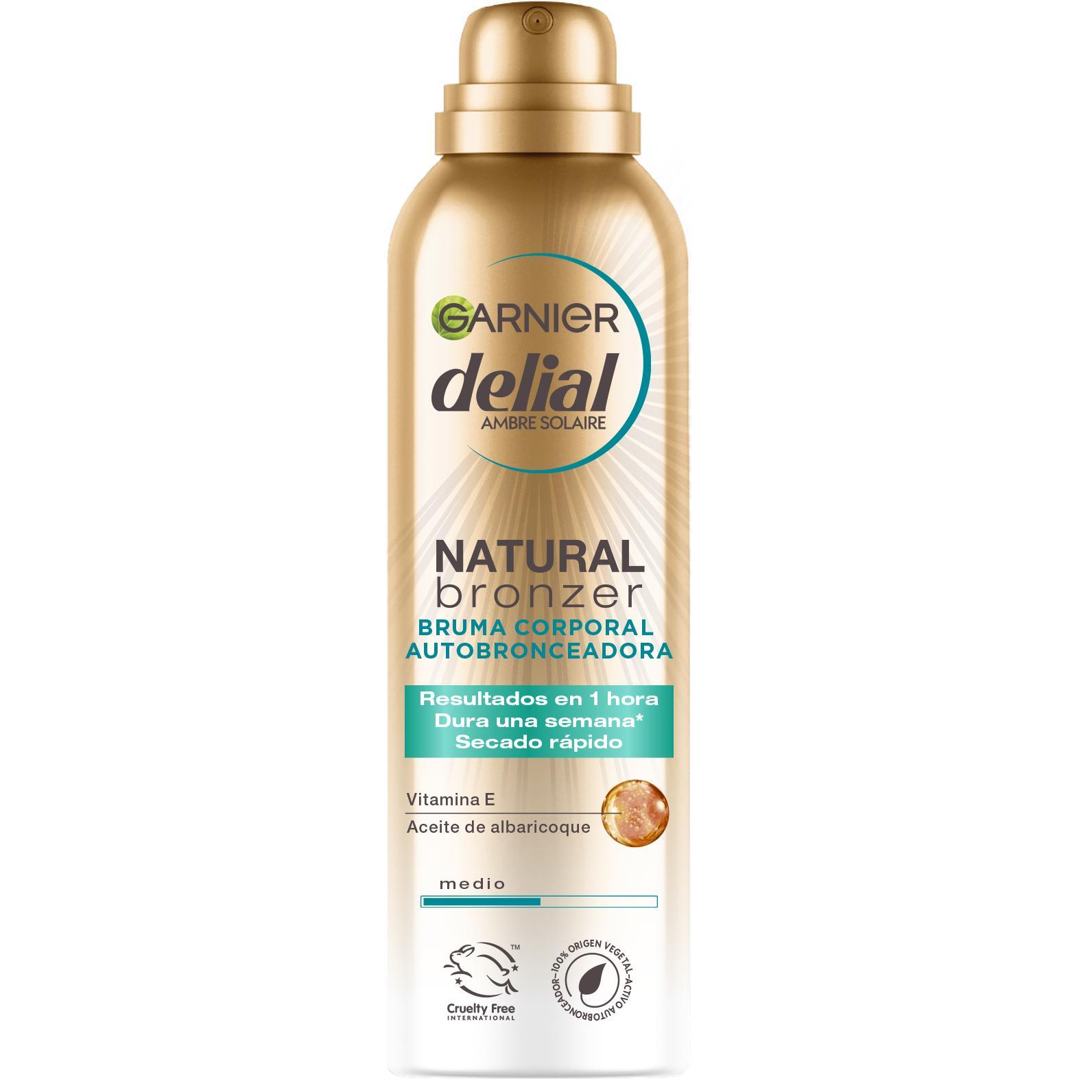 Garnier Delial Natural Bronzer Bruma Autobronceadora para Cuerpo con Aceite de Albaricoque Nutritivo para un Bronceado sin Marcas Natural y Uniforme 150ML