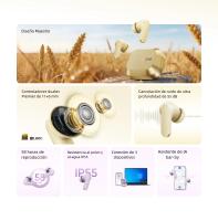 realme Buds Air8 | Auriculares, Maestro del Sonido AI, 3 micrófonos por auricular, Bluetooth 5.4, IP55, Batería 62mAh (auricular)/530mAh (estuche), Autonomía 14h/58h, Sonido alta resolución, Latencia ultra baja - details 1