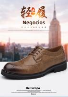 Zapatos De Vestir Para Hombre Cómodos Y Transpirables Antideslizantes Clásicos Para Bodas Y Oficina Material De Cuero Formal Elegante - details 2