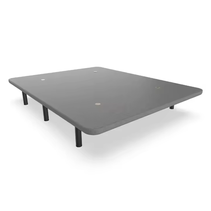 Nalui Base Tapizada Gris de Acero con patas de Altura 25cm y 5 Barras Transversales, Tejido 3D | Fabricado en España - 1