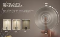 Lámpara De Mesa LED Recargable USB Luz Nocturna Táctil De 3 Colores Metal Para Decoración De Habitación Luz De Escritorio Para Exterior Y Comedor - details 9