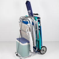 Carro de playa plegable Aktive convertible en mesa 2 en 1, medidas 50x78,5x105cm, Peso máx 30kg.Fácil de guardar y transportar. - details 4