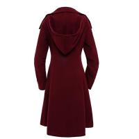 Chaqueta Trench Gothica Larga Y Ajustada Con Cuello Asimétrico Y Botones Elegante Y2k Streetwear Para Mujer Vintage - details 9