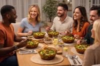 MAXHOME-Set de 6 Ensaladeras de Vidrio Color Ámbar y Lys Marine 17 x 7.5 cm para Servir Ensaladas - details 3