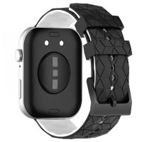 Correa De Deporte De Silicona Suave De Dos Tonos Para Huawei Watch Fit 3 Con Patrón De Fútbol Tamaño 20cm Unisex - details 5