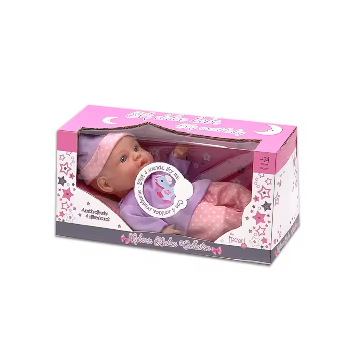Tachan. Muñeca de cuerpo blando. con 4 sonidos diferentes. 30 cm. juguetes para niños y niñas +3 años (Cpa ToyGroup. 772T00407) - 1