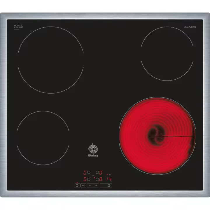 Placa vitrocerámica Balay 3EB720XR de 60 cm de ancho Marco de acero inoxidable - 1