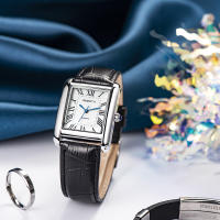 Reloj De Mujer Mini Light Elegante Y Sencillo Rebirth 002 Con Escala Romana Y Correa De Cuero Movimiento De Cuarzo Resistente Al Agua 3Bar - details 4