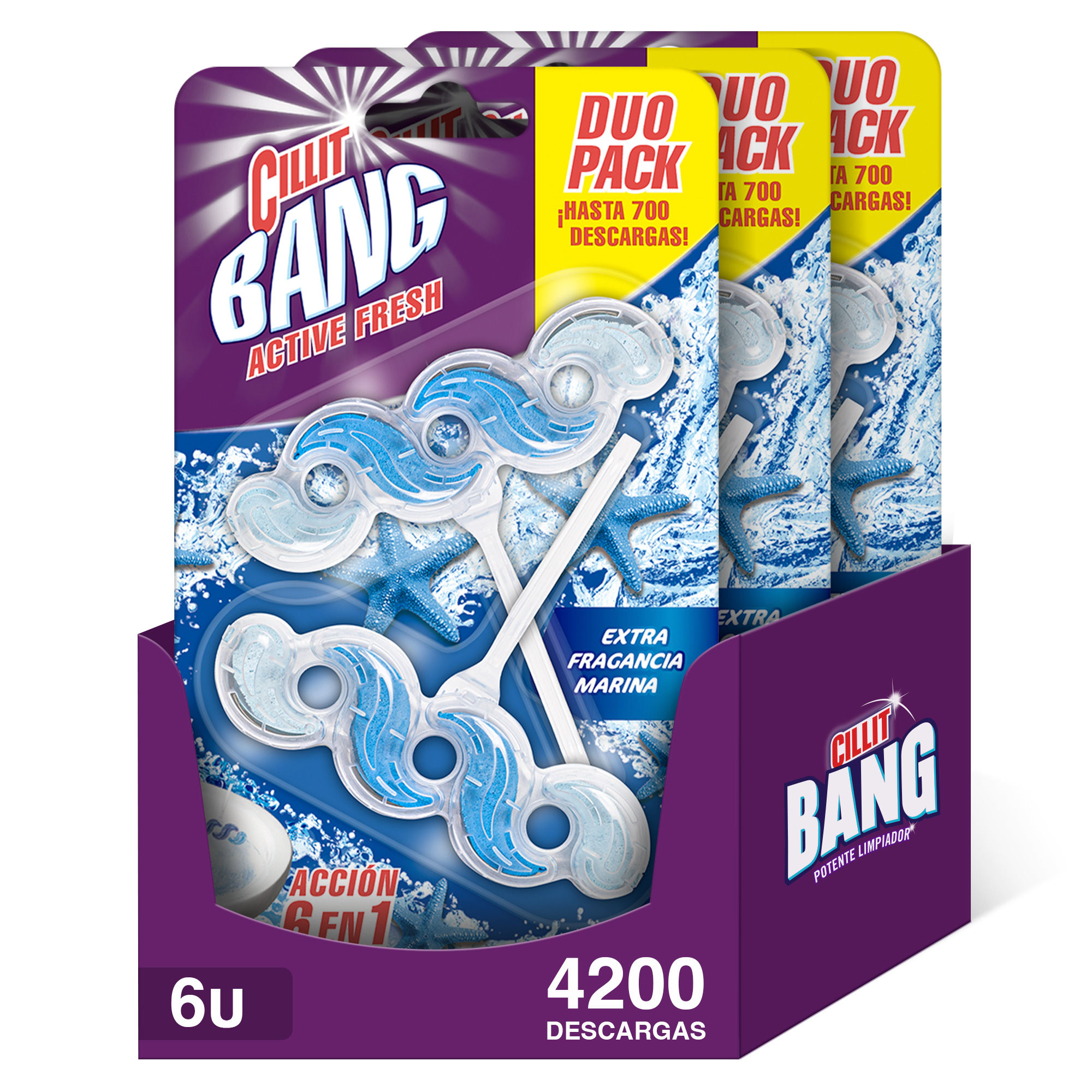 Cillit Bang Active Fresh Colgador WC Fresh Marino - Pack 3x2 unidades