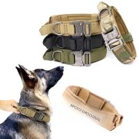 Collar Táctico Para Perro De Policía Militar Ajustable Duradero De Nylon Para Medianos Y Grandes Raza Aleman Para Caminar Y Entrenamiento Accesorios Para Mascotas - details 0