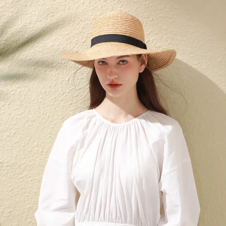 Sombrero de rafia para mujer – Hecho a mano, ala ancha, plegable y transpirable – Ideal para playa, vacaciones, estilo bohemio y fotos veraniegas – Talla ajussombrero de sol mujer sombrero de playa mujer sombrero verano mujer Sombrero de paja artesanal - 1