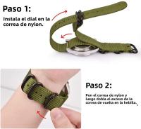 Reloj De Campo Para Mujer TPW 2026 Luminoso 38mm Fácil De Leer Con Correa De Tela Mostrador De 24 Horas Fecha Función Día Movimiento De Cuarzo - details 1