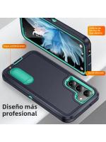 Funda De Teléfono Doble Capa Antideslizante Para Samsung Galaxy S24 S23 S22 plus Ultra A15 A54 A14 A13 A53 A03S Resistente Al Choque Y a Los Golpes Con Soporte De Pie - details 5