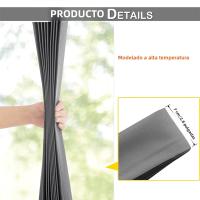 Cortina De Blackout Extra Grande Impermeable Y Térmica Para Sliding Divisoria De Puerta Para Dormitorio Y Sala De Estar Con Capa De Negro - details 7