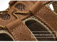 Zapatillas De Playa Para Hombre Cuero Antideslizante Casual Aumento De Altura Cómodas Zapatillas Deportivas Hombre Sandalias De Verano - details 21