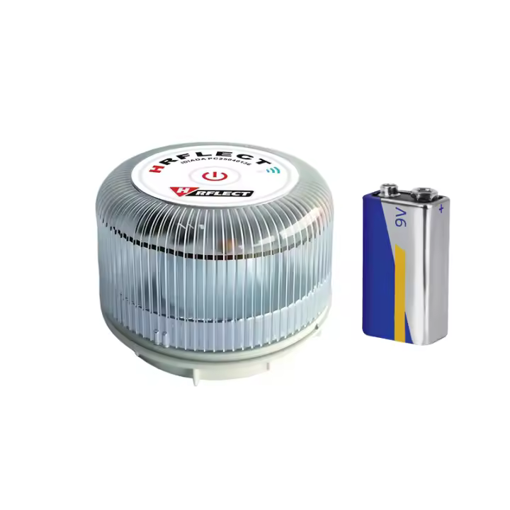 Pack de 1 / 2 / 3 Balizas V16 HRFLECT Homologada DGT con Bateria 9v incluida – Conectividad DGT 3.0 Activa hasta 2038, Obligatoria 2026 - 1