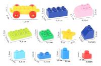 Juego De Bloques De Construcción Grandes 140PCS Para Niños Creativo Set De Bloques Coloridos Básicos De Plástico ABS Juguete DIY Para Bebés Navidad - details 13