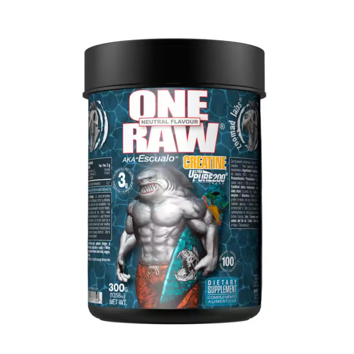 OFERTA ÚNICA!! *Pack 2* Unidades mismo sabor!! - ZoomadLabs - ONE RAW Creatine 300g Zoomadlab --La creatina monohidrato mejora el rendimiento energético y la construcción muscular beneficiando el crecimiento natural de los músculos. - 1