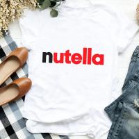 Camiseta Mujer Nutella Estampado Moda Harajuku Casual Blanca Top Verano Nuevo Ropa Femenina T-Shirt Cuello Redondo Manga Corta - details 5