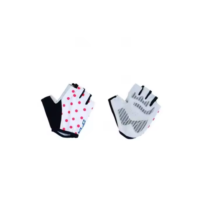 XLC CG-S1 Guantes Cortos Blanco Color Puntos Rojos Talla S XLC de ciclismo para bicicleta - 1