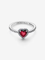 Pandora - Anillo Corazón Rojo Elevado - Plata de ley - details 0