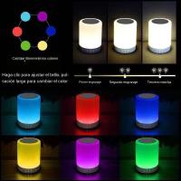 Lámpara De Noche LED RGB Con Bluetooth Y Audio Lámpara De Mesa Para Cama Luz Colorida Cambiable Al Toco Portátil - details 8
