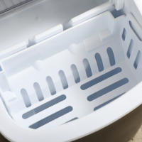 HOMCOM Máquina de Hielo 12 kg/24h Máquina de Hacer Hielo Autolimpieza 9 Cubitos de Hielo en 6-12 Minutos Máquina de Hielo para Casa con Asa Cuchara Cesta Negro - details 3
