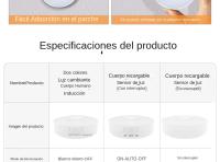 Lámpara Nocturna LED Con Sensor De Movimiento PIR Luz De Noche Recargable USB Para Dormitorio Cocina Armario Escaleras Pasillo - details 19