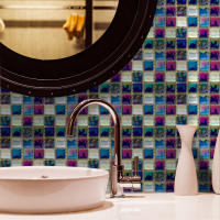 Papel Tapiz De Mosaico Impermeable Autoadhesivo 3D Para Cocina Baño Decoración Del Hogar Adhesivo De Pared PVC Clásico - details 2