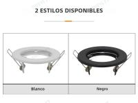 6pcs Foco LED De Techo Con Marco Recubierto De Aluminio GU10 MR16 Blanco Para Iluminación De Techos Y Salas De Estar - details 1