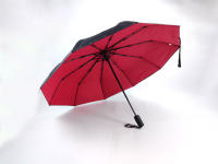 Paraguas Automático De Doble Capa Resistente Al Viento Para Adultos Paraguas Plegable Tríptico Con Tubo De Hierro Y Recubrimiento Negro - details 11