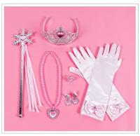 Accesorios De Cosplay Para Niñas Corona Varita Collar Peluca Guantes De Anna Elsa De Frozen Belle Cinderella Disfraz De Princesa Para Niñas - details 0