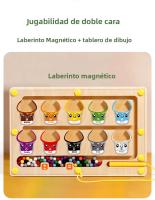 Juegos De Aprendizaje Montessori Con Mágnetes Tablero De Laberinto Juguetes Educativos De Madera Para Niños Edad 3-6 Años Color Cuenta Clasificación - details 14