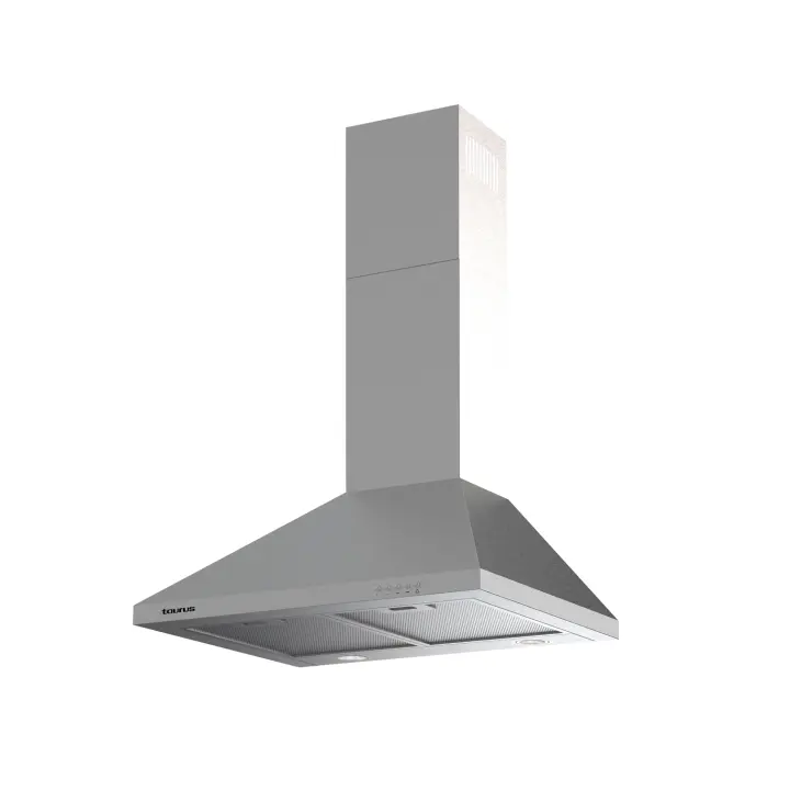 Taurus - Campana extractora PR60IXAL. Color Gris. Material producto Acero inoxidable. Potencia 200 W. Longitud del cable 130 cm - 1