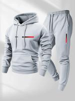 Conjunto Deportivo Para Hombre Con Capucha Y Pantalones Largos Estampado De Letras 2025 Adecuado Para Primavera Otoño Invierno Caliente - details 5