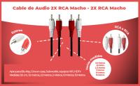 Banner - Cable de audio estereo 2x RCA macho a 2x RCA macho