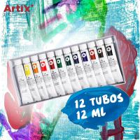 MP-ARTIX PAINTS, Set de Óleo para Artistas, 12 Tubos de 12 Ml, No Tóxico, Colores Surtidos - details 1