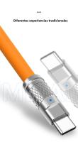 Cable De Carga Rápida 120W USB Tipo C Micro USB Silicone Líquido Para Huawei Samsung Compatible Con USB a Lightning Type-C - details 3
